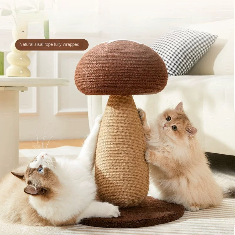 Mushroom Cat Climbing Frame Grinding Claw Big Cat Scratching Column Sisal Ball Vertical Cat Scratching Board Cat Tree Cat Toy