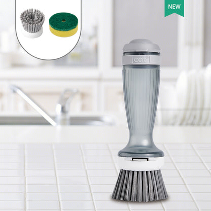 Soap-Dispensing Dish Brush – Pot, Pan, and Sink Scrubber