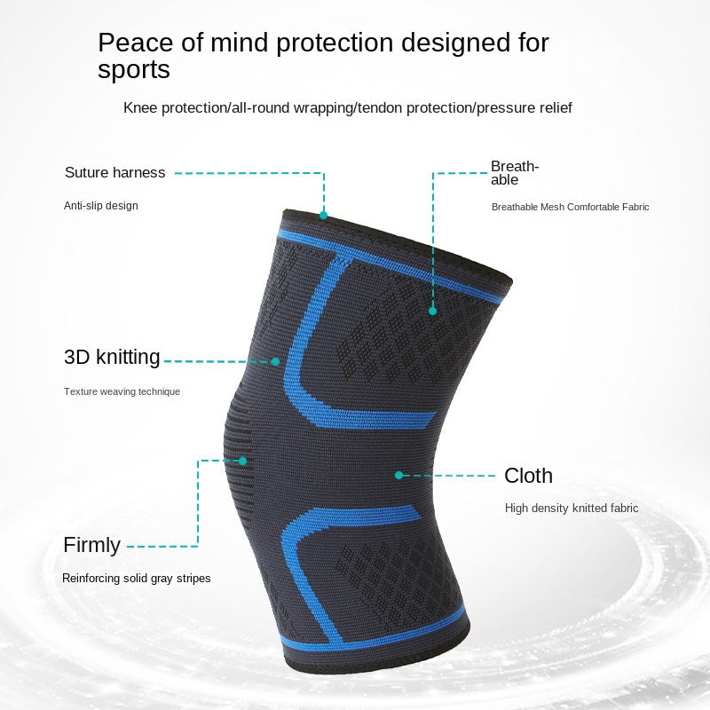 Sports Protective Gear For Men And Women Cycling Running Fitness Basketball Badminton Elastic Warm Nylon Knitted Non-Slip Knee Pads