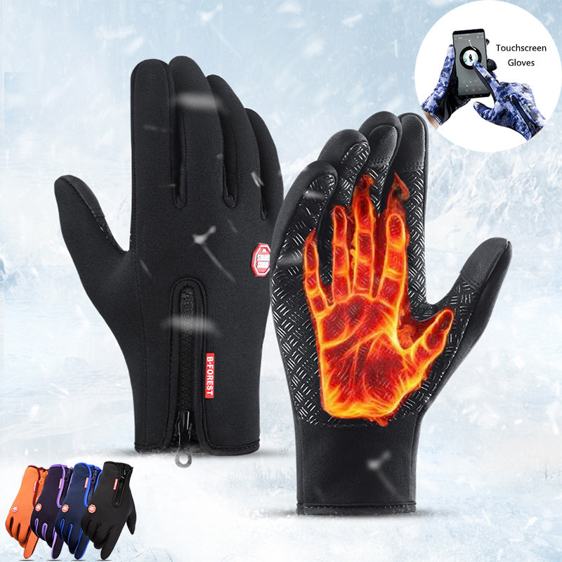 Touchscreen Waterproof Winter Sports Gloves with Fleece