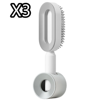 Self-Cleaning Hairbrush For Women One-key Cleaning Hair Loss Airbag Massage Scalp Comb Anti-Static Hairbrush