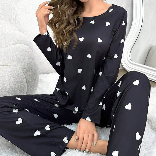 Black and White Heart Design Pajamas