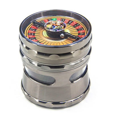 Zinc Alloy Pointer Roulette Wheel Tobacco Grinder