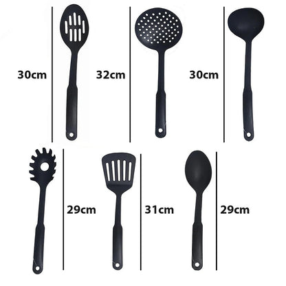 Set Kitchen Utensils Kit Spoon Shell Sculpture Spatula Grippers