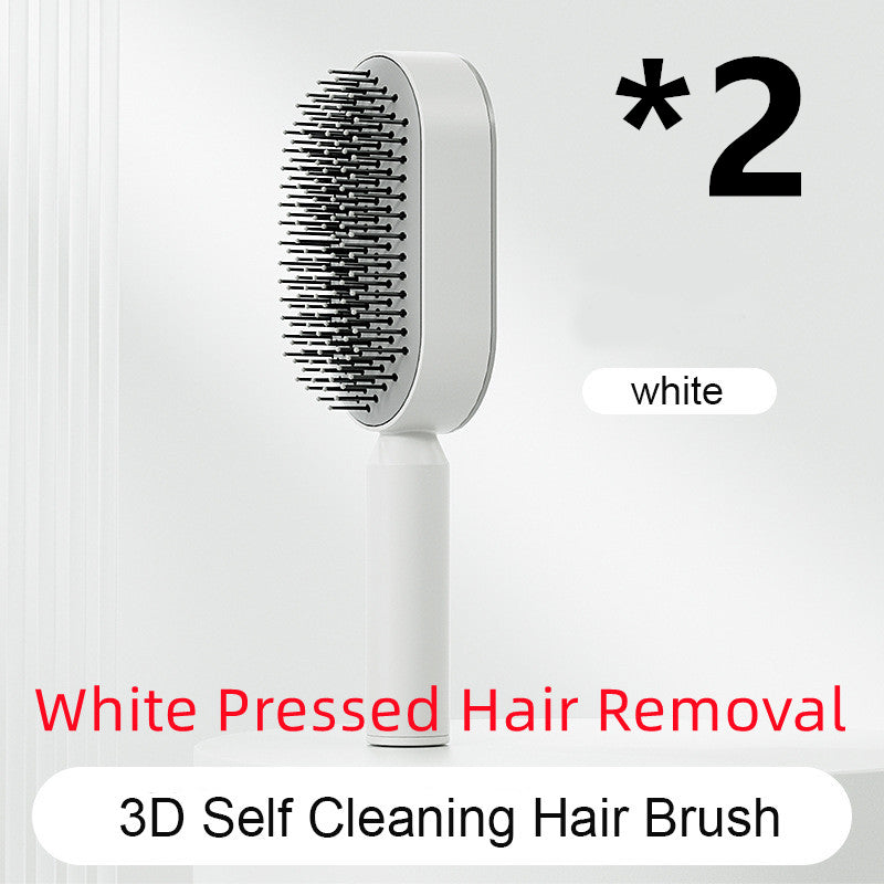 Self-Cleaning Hairbrush For Women One-key Cleaning Hair Loss Airbag Massage Scalp Comb Anti-Static Hairbrush
