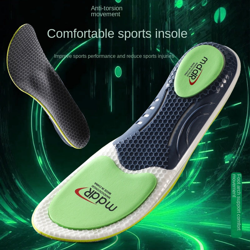 Arch Support Sports Insoles, Antibacterial, Deodorant, Breathable, Sweat-Absorbent, High-Elasticity, Shock-Absorbing, Men's And Women's Basketball, Badminton, Leisure