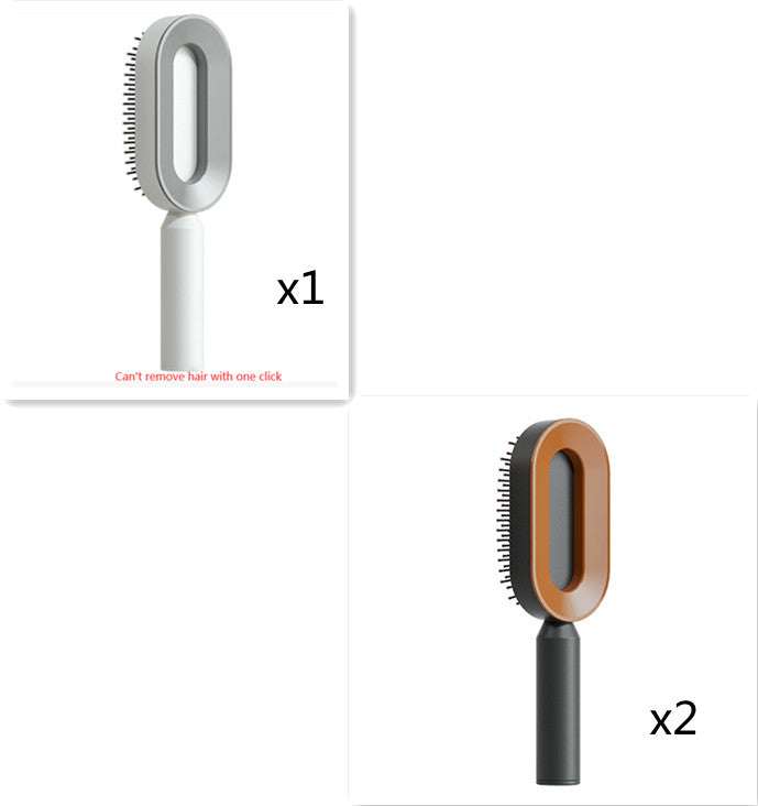 Self-Cleaning Hairbrush For Women One-key Cleaning Hair Loss Airbag Massage Scalp Comb Anti-Static Hairbrush