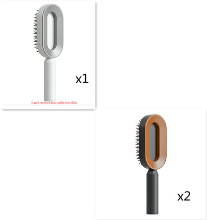 Self-Cleaning Hairbrush For Women One-key Cleaning Hair Loss Airbag Massage Scalp Comb Anti-Static Hairbrush