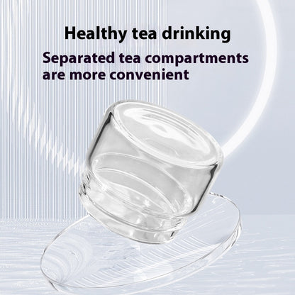 Double-layer Insulated Tea Water Separation Glass Cup