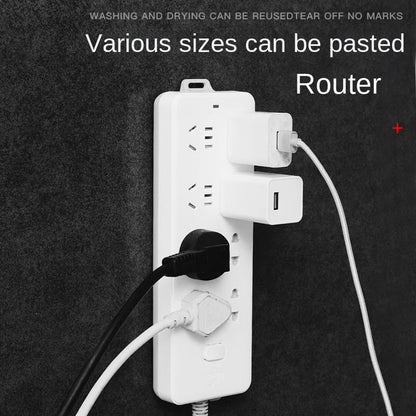 Power Strip Holder Wall-Mounted Socket Storage Extension Cord Board Traceless Punch-Free Adhesive Socket Fixing Tool
