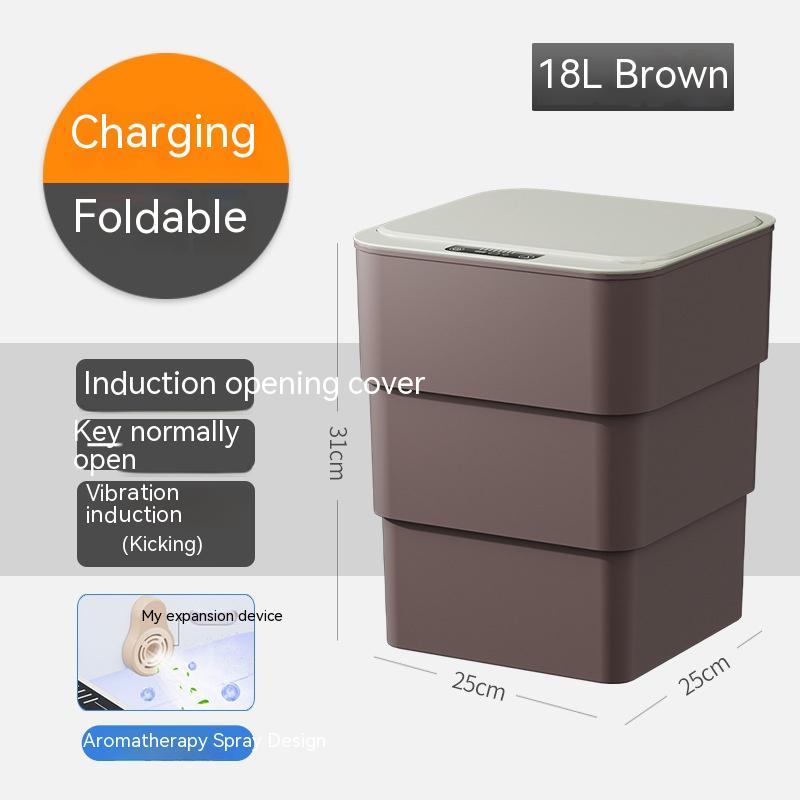 Smart Trash Can with Lid for Bedroom and Living Room Kitchen