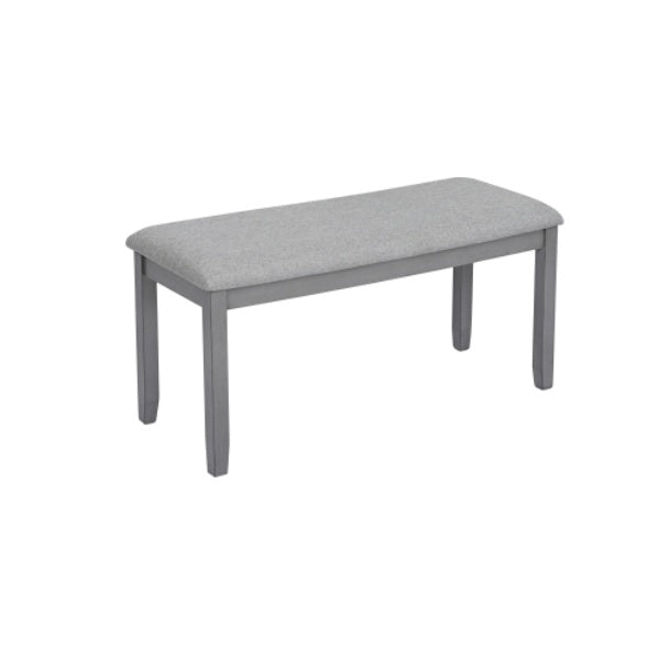 6 Piece Kitchen Dining Set, Rectangular Wooden Dining Table With 4 Upholstered Chairs