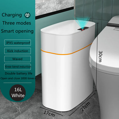 Smart Trash Can with Lid for Bedroom and Living Room Kitchen