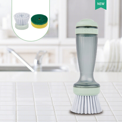 Soap-Dispensing Dish Brush – Pot, Pan, and Sink Scrubber