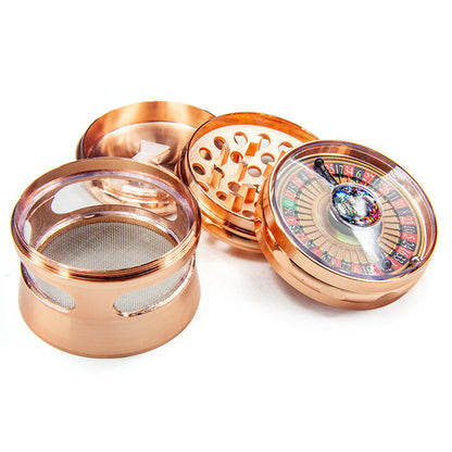 Zinc Alloy Pointer Roulette Wheel Tobacco Grinder