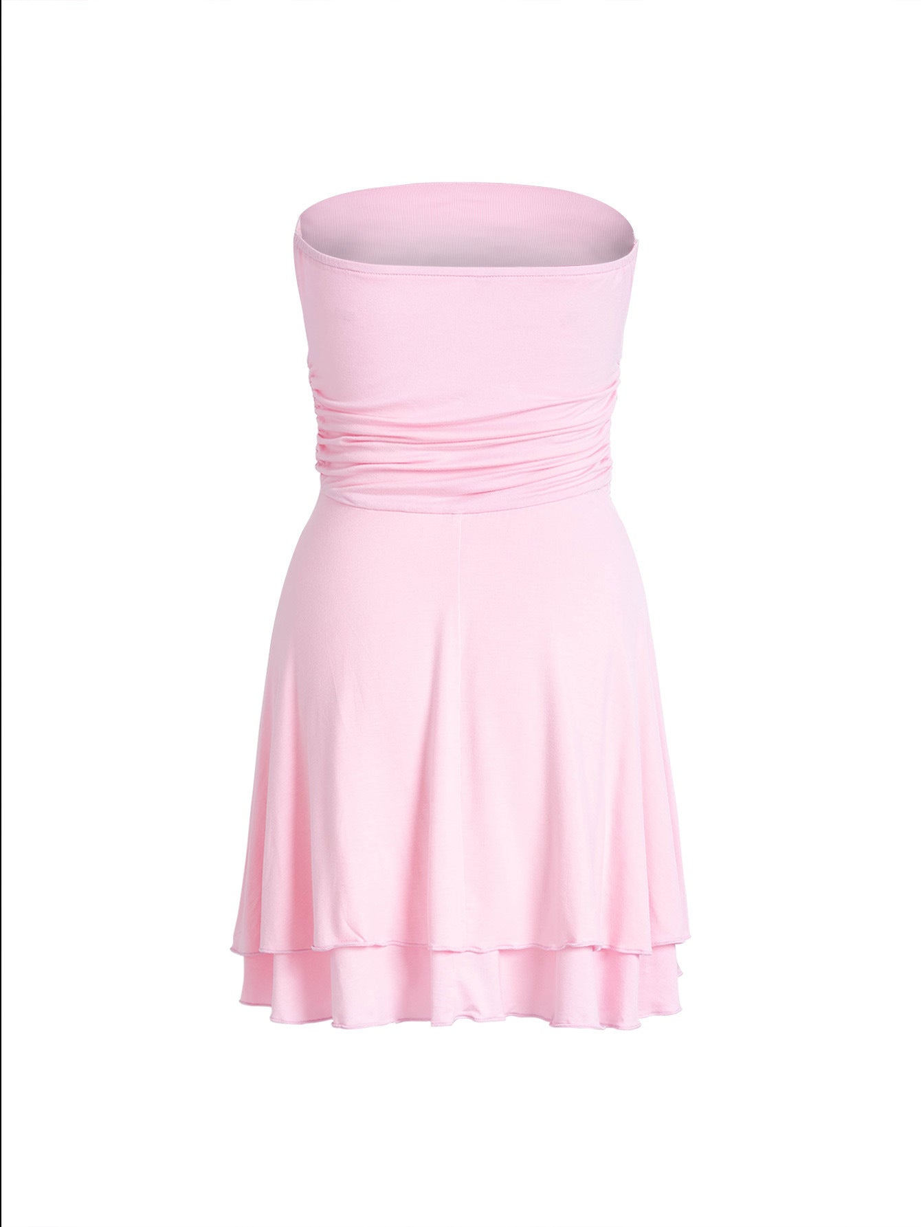 Y2K Tube-top Short Dress Summer Sexy Pleated Tight Dresses for Women Clothing