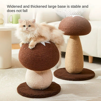 Mushroom Cat Climbing Frame Grinding Claw Big Cat Scratching Column Sisal Ball Vertical Cat Scratching Board Cat Tree Cat Toy