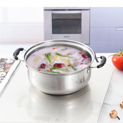 5PCS Stainless Steel Saucepan Induction Cooking Pot Cooker Cookware Kitchen