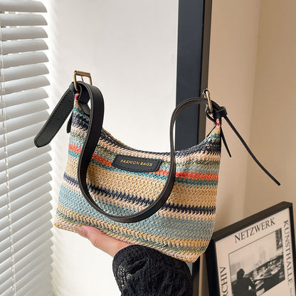 Fashion Color Contrast Women Bag Women's Simple Shoulder Bag