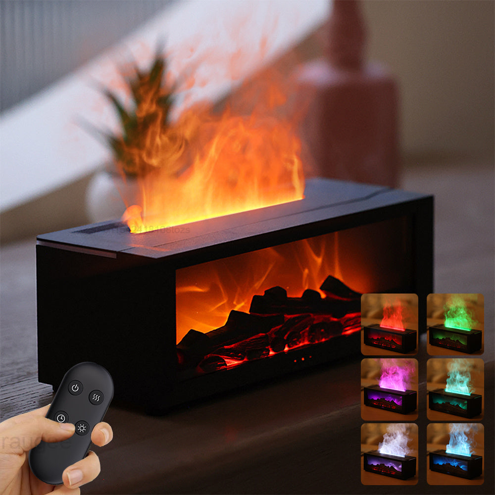 3D Flame Diffuser - Colorful Aromatherapy & Humidifier