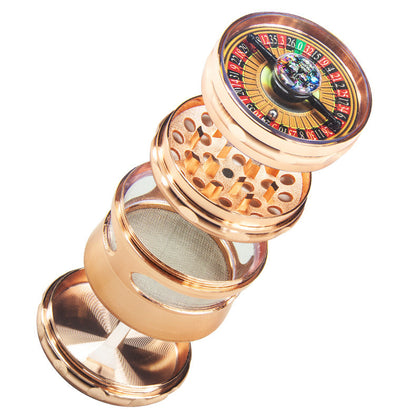 Zinc Alloy Pointer Roulette Wheel Tobacco Grinder