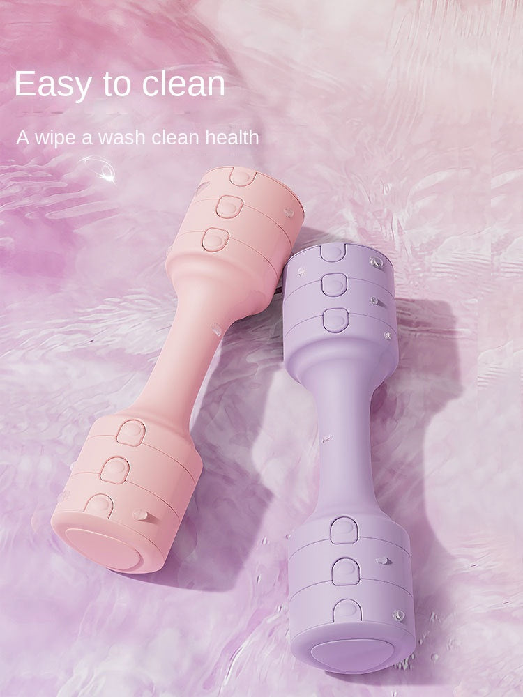 Adjustable Dumbbell Set Quick Weight Change Portable Women's Rubber Yoga Dumbbell Household Thin Arm Muscle