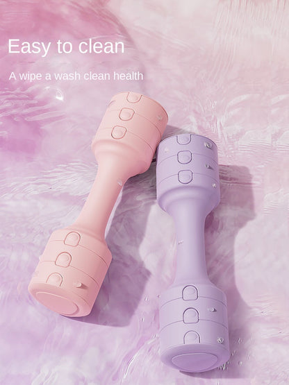Adjustable Dumbbell Set Quick Weight Change Portable Women's Rubber Yoga Dumbbell Household Thin Arm Muscle