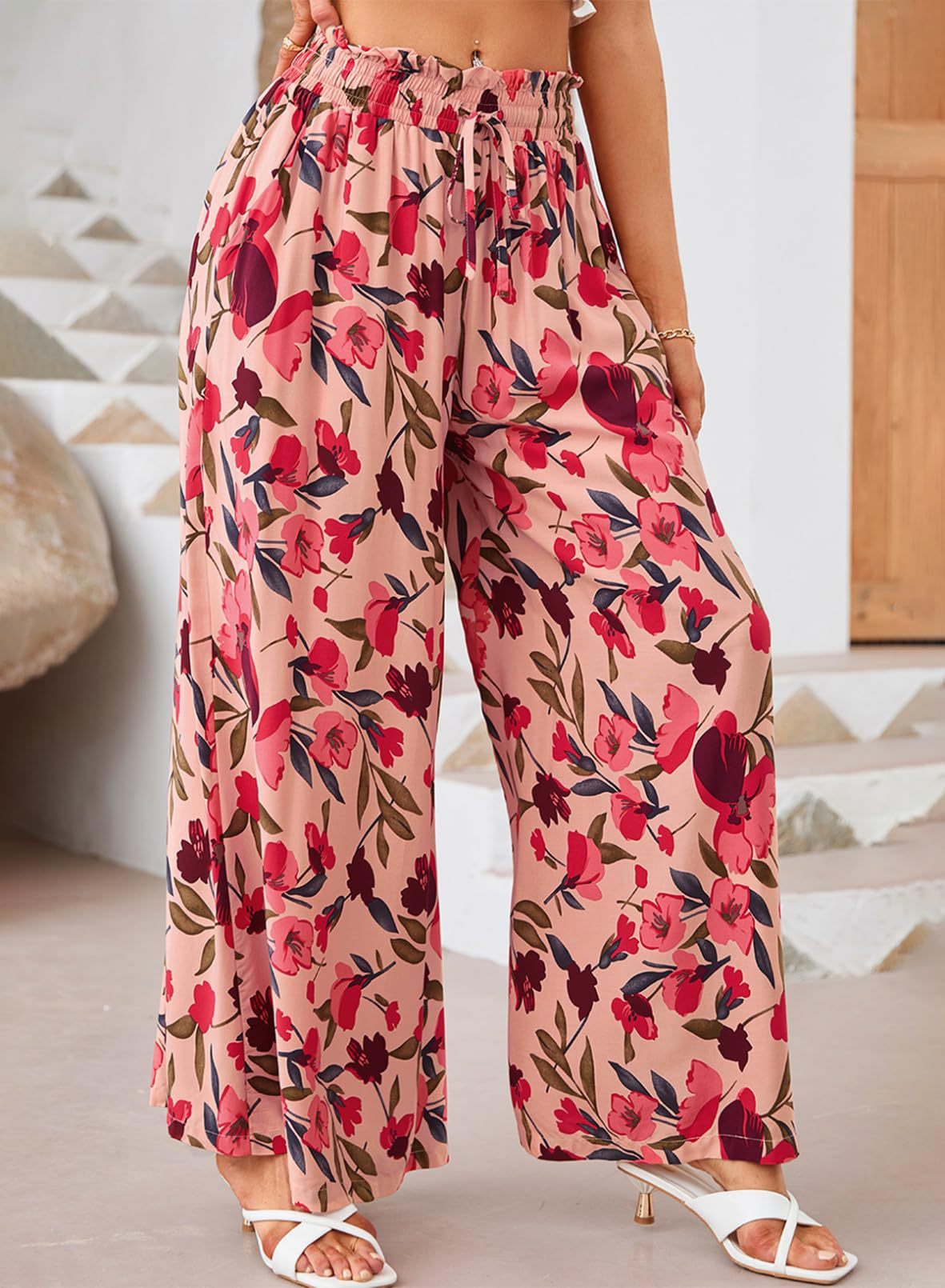 Printed Comfortable Casual Wide-leg women's Trousers