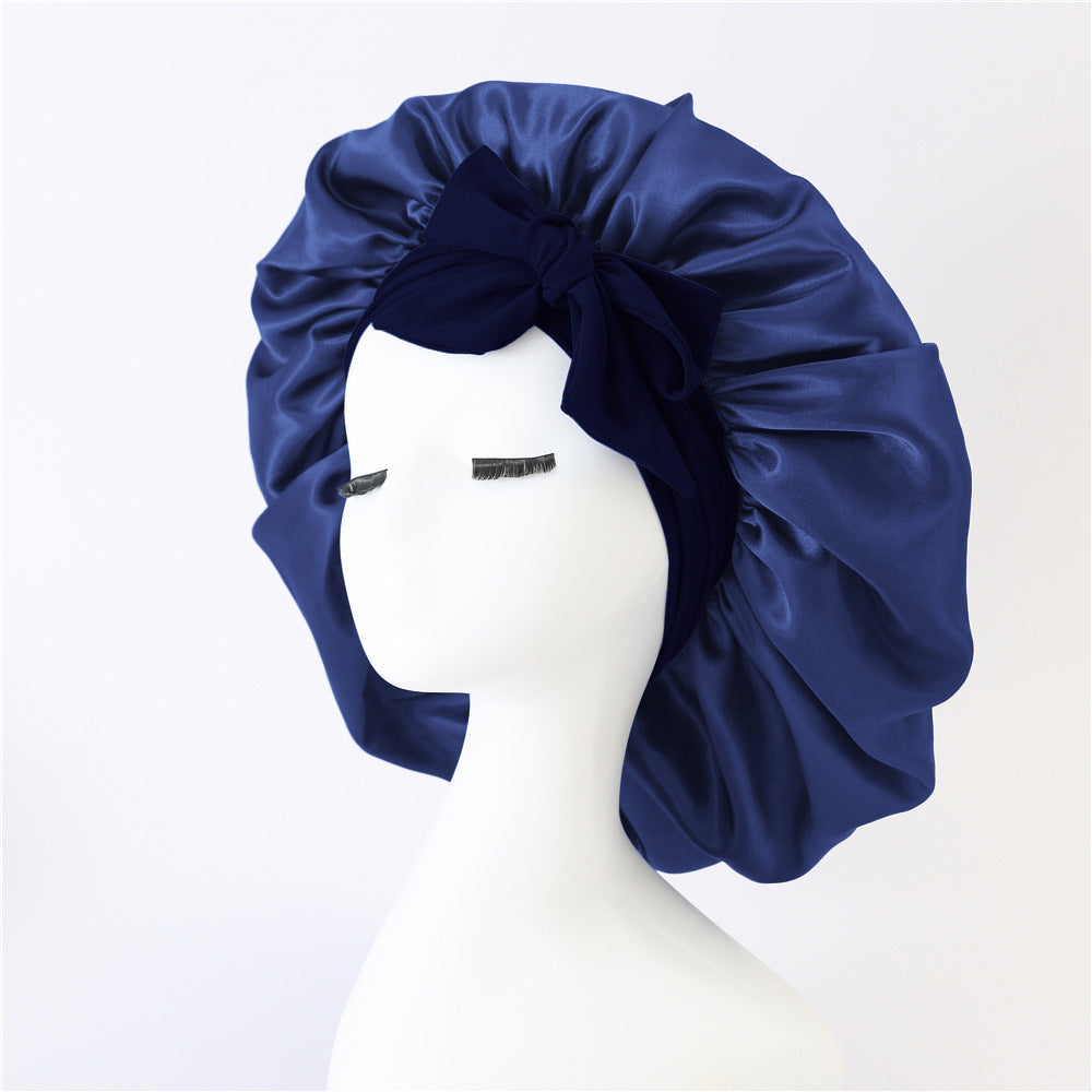 New Silk Bonnet for Sleeping Women Satin Bonnet Hair Bonnet Night Sleep Cap Scarf Wrap for Curly Hair with Tie Band for Curly Hair