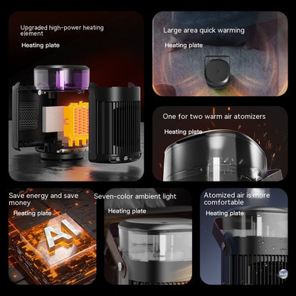 2 In 1 Portable Heaters and Indoor Humidifier Household Warm Air Blower High Power Room Heater for Home Office