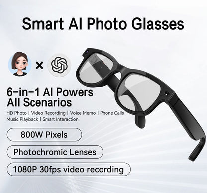 G2 Smart Glasses, Photo And Video Glasses, 8 Million Pixels, Listening To Music, Cycling, Bluetooth Glasses, Real-time Translation