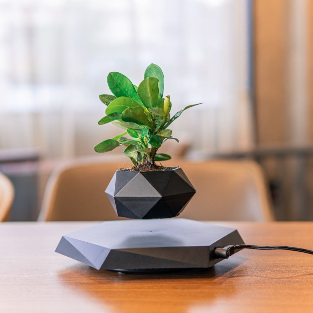 Floating Magnetic Levitating Flowerpot Bonsai Air Plant Pot Planter Potted for Home Office Desk Decor Creative Gift