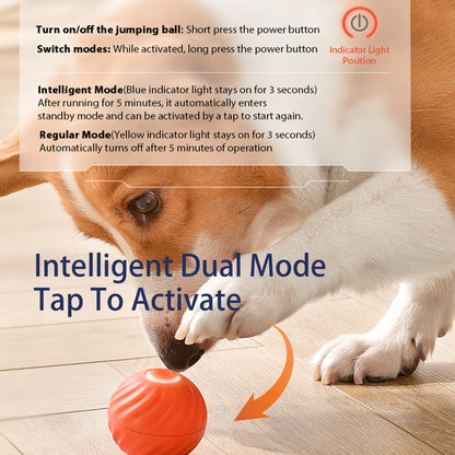 Interactive Bouncing Ball for Dogs, Automatic Smart Toy, Self-moving Rotating Stimulating Pet Entertainment