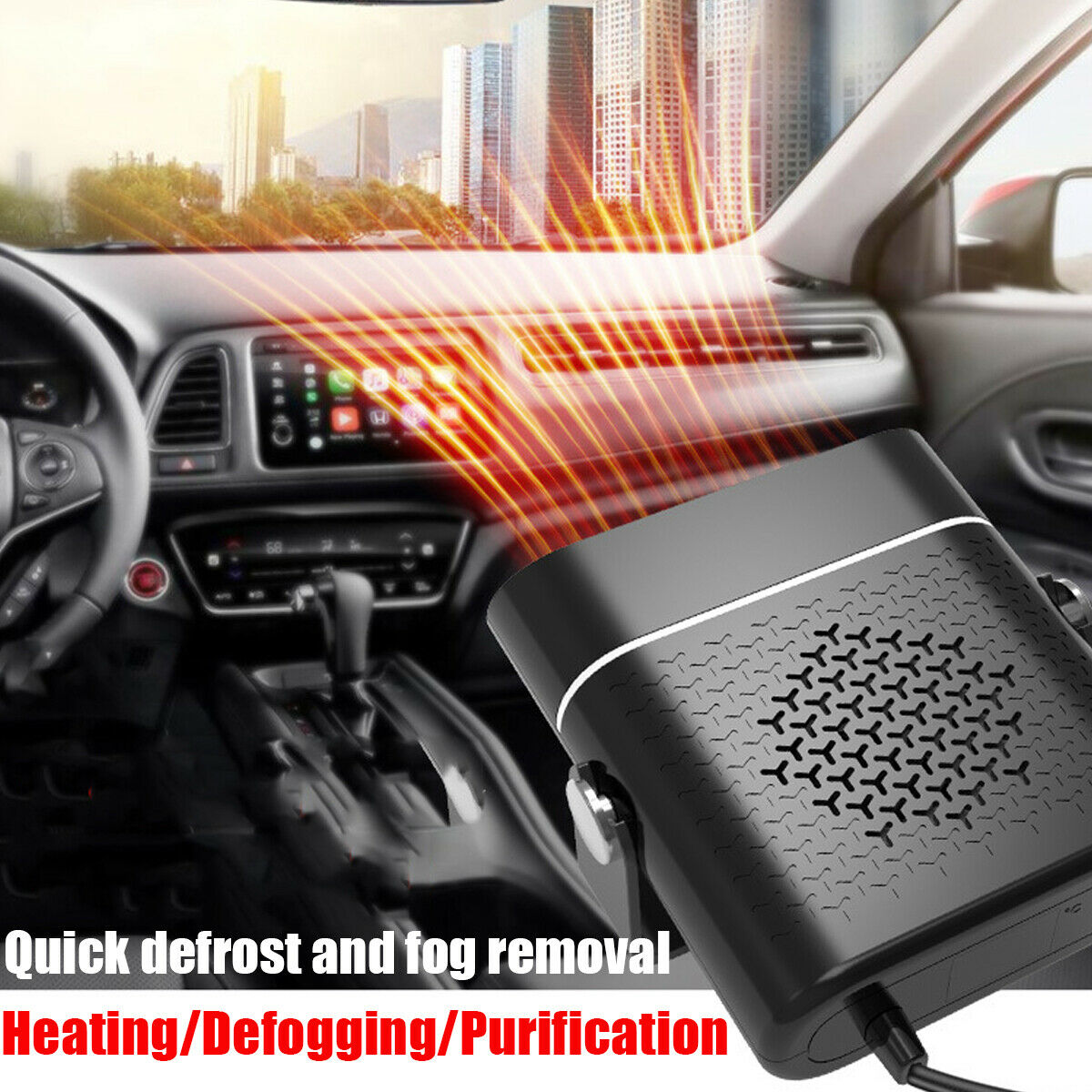 Car Heater Defogger Plug in Cigarette Lighter Mini Car Heater Defroster ABS Car Heaters Fan Defogger Anti-Fog