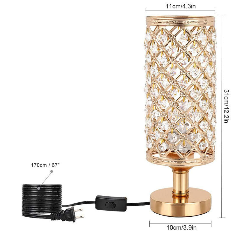 New Modern Crystal Table Lamp With Stylish Personality And Warm Bedside Decoration For Bedroom And Living Room