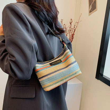 Fashion Color Contrast Women Bag Women's Simple Shoulder Bag