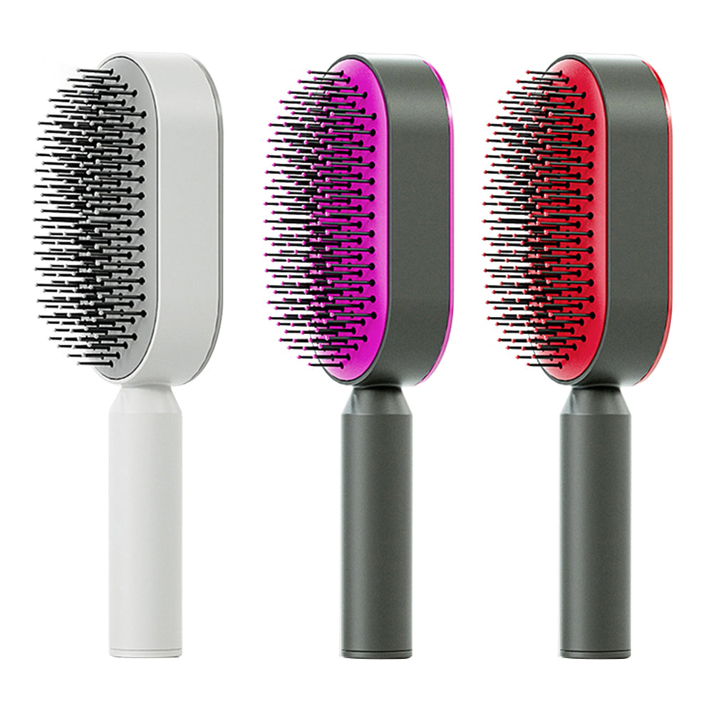Self-Cleaning Hairbrush For Women One-key Cleaning Hair Loss Airbag Massage Scalp Comb Anti-Static Hairbrush