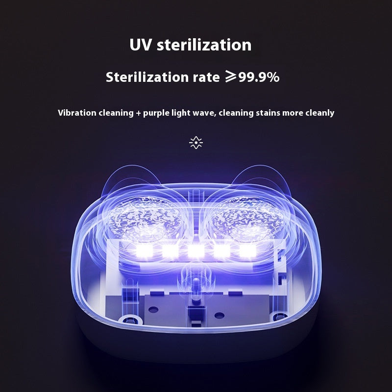 Smart Electric Contact Lens Case, With Auto Cleaning and Sterilization