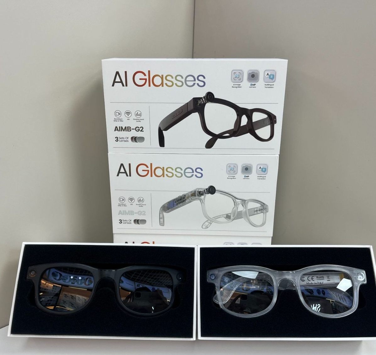 G2 Smart Glasses, Photo And Video Glasses, 8 Million Pixels, Listening To Music, Cycling, Bluetooth Glasses, Real-time Translation