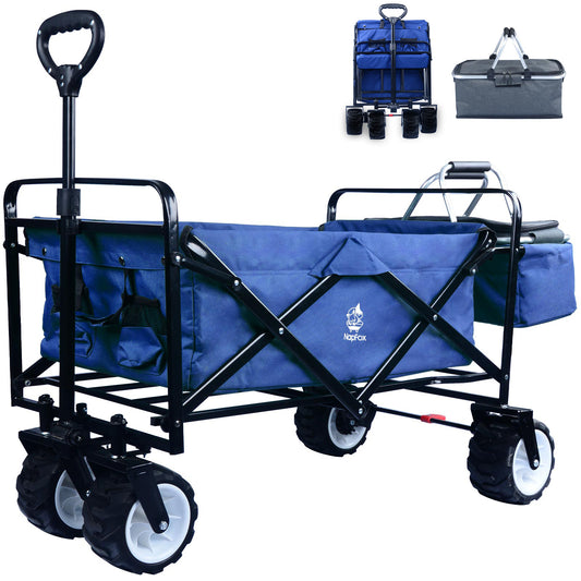 Collapsible Wagon, Wagons Carts Foldable Grocery Cart on Wheels