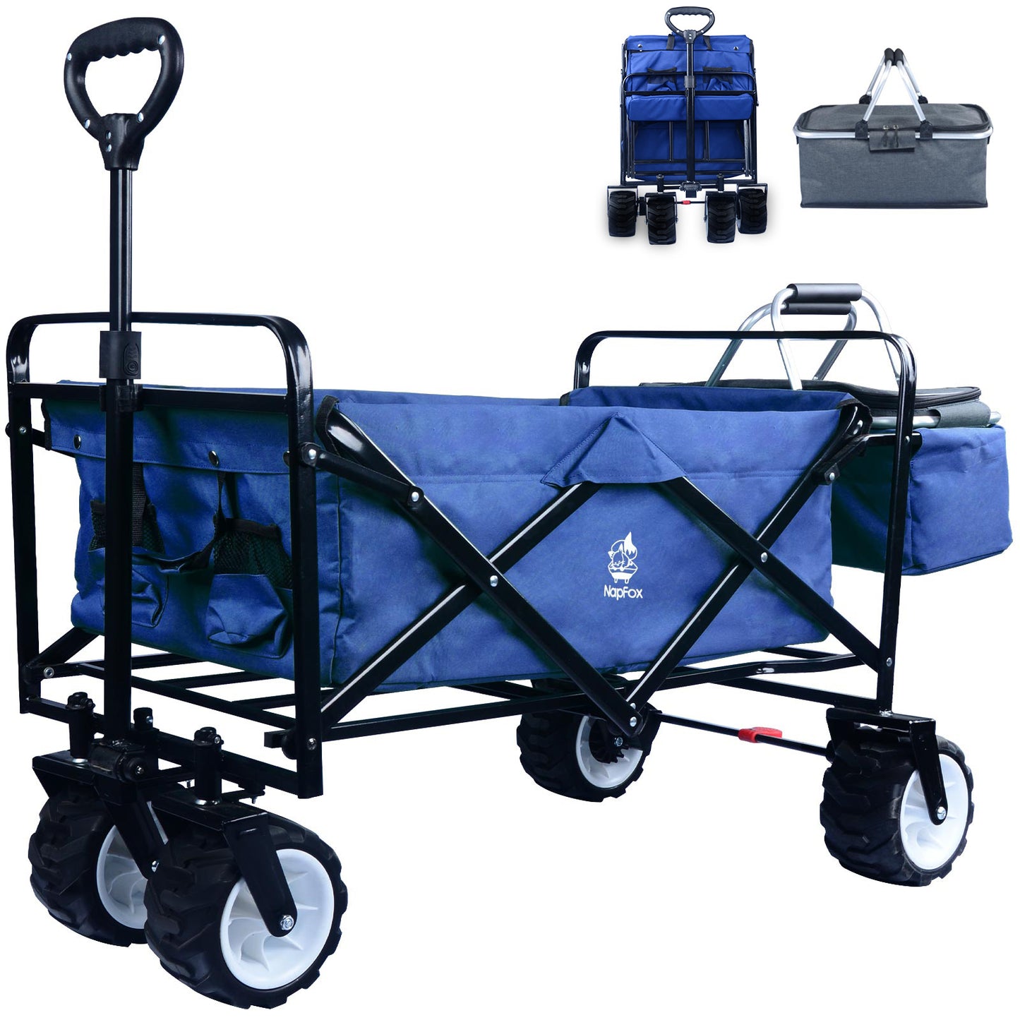 Collapsible Wagon, Wagons Carts Foldable Grocery Cart on Wheels