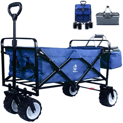 Collapsible Wagon, Wagons Carts Foldable Grocery Cart on Wheels