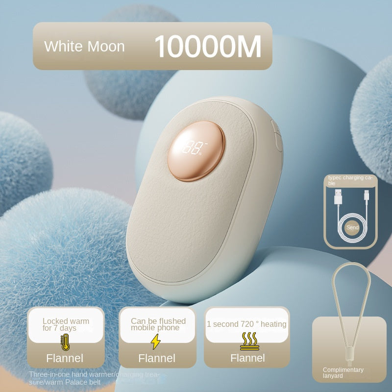New Digital Hand Warmer Hand Warmer Three-in-one Flannel Hand Warmer Rechargeable Massage