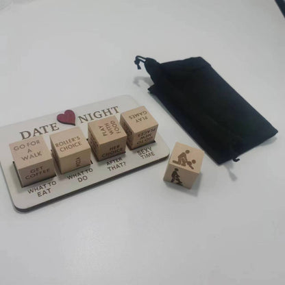 Wooden Date Night Dice Wooden Date Night Ideas Game Dice Romantic Couple