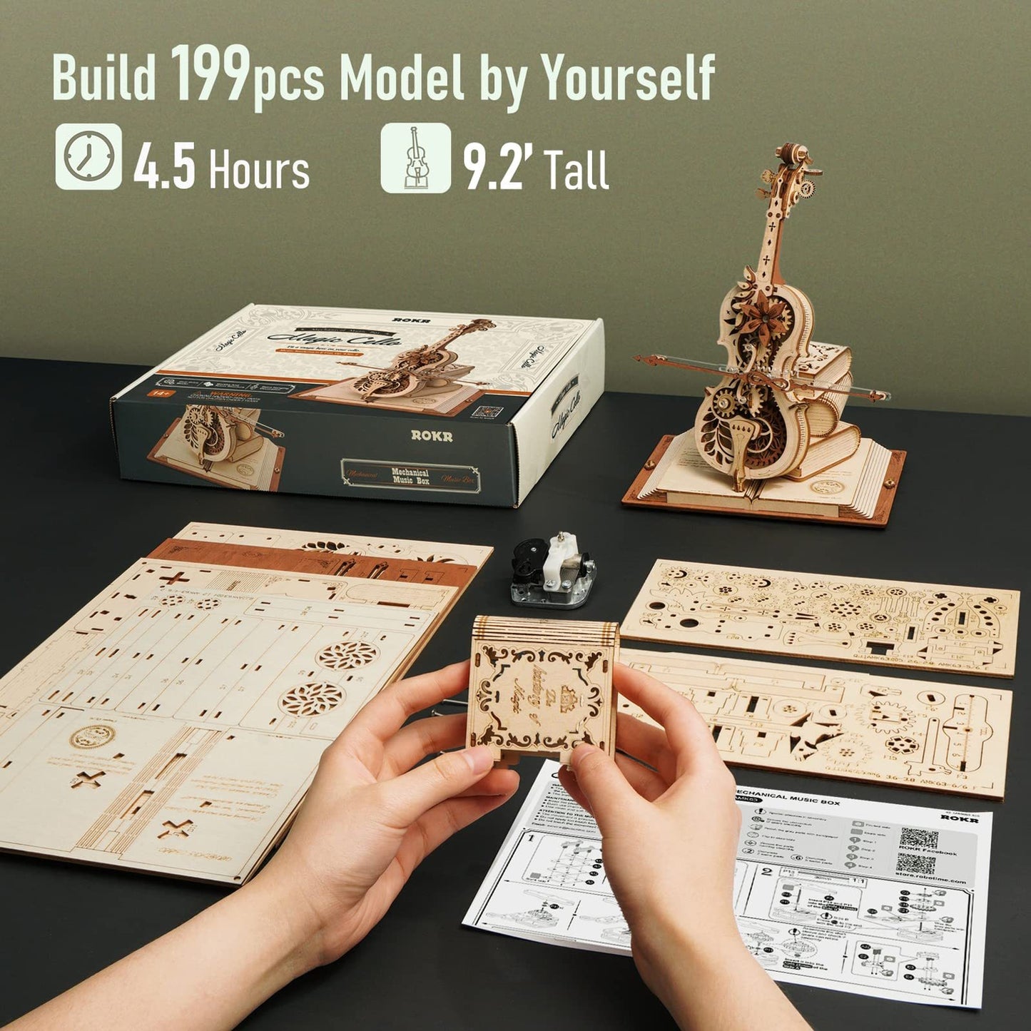 Robotize ROKR Magic Cello Mechanical Music Box