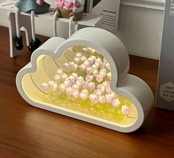 Cloud Tulip Mirror Night Light