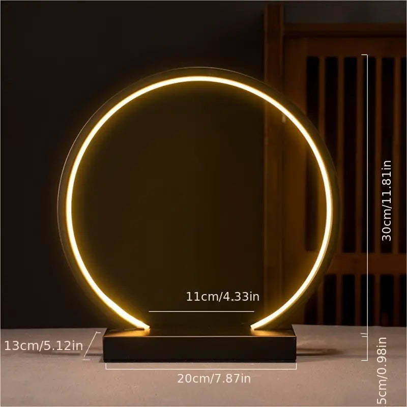 New Chinese Style Creative Zen Decoration Home Backflow Incense Living Room LED Lamp Ring