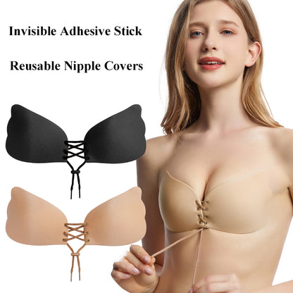 Large Size Strapless Bra Adhesive Sticky Push Up Bras for Women Rabbit Brassiere Lingerie Invisible Women Hot