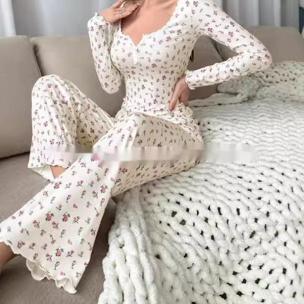 Floral Print Ladies Pajamas