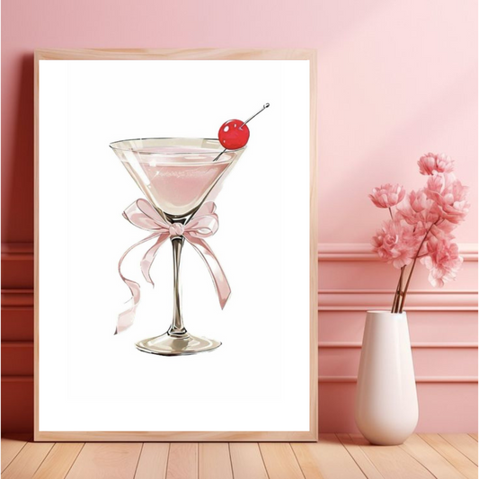 Trendy pink coquette room decor wall print